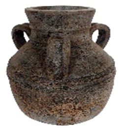 VASE TERRACOTTA BALL 3 HANDLE 31X31X33