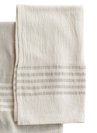 TOWEL MEDIUM CONTEMP NATURAL W/STONE  STRIPES