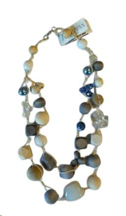 NECKLACE M BETTY BOO SHORT DOUBLE LAVENDER BLUE