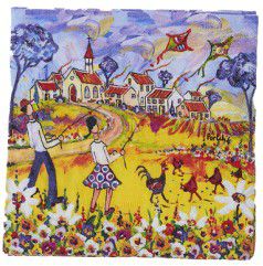 NAPKIN PAPER BOY AND GIRL WITH KITES