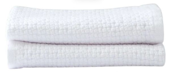 CLOTH FACE COTTON INTERLACE BLEACH 30X30CM