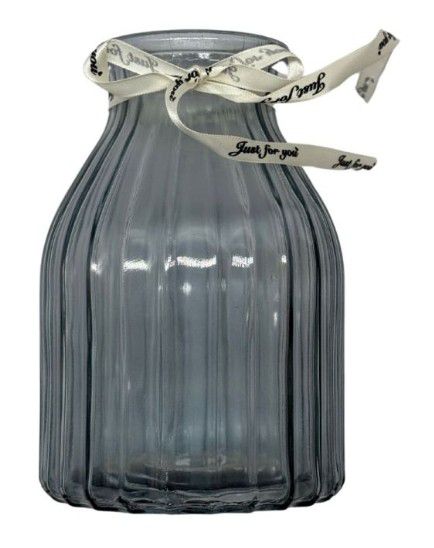 VASE POPPIN GREY 12X5X18