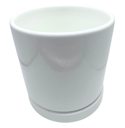 POT CERAMIC WHITE MEDIUM