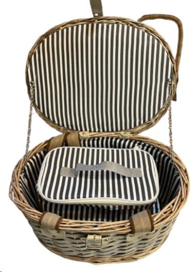 BASKET PICNIC IVORY (NO CUTLERY)