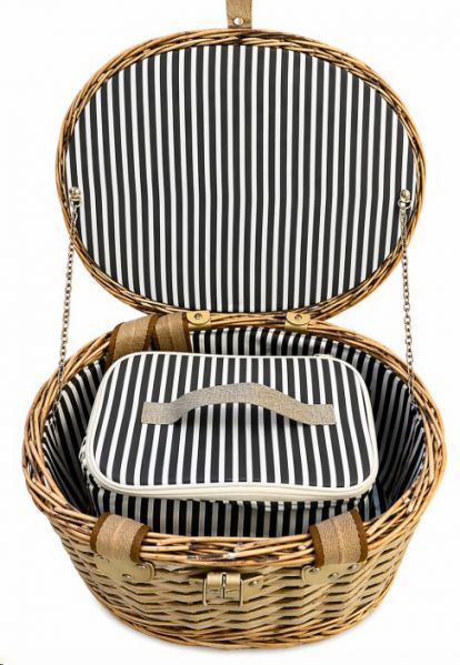 IVORY PICNIC BASKET (NO CUTLERY)