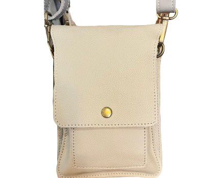 BAG LEATHER CELLPHONE TAN 20X14
