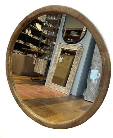 MIRROR ROUND MANGO FRAME 800DIA