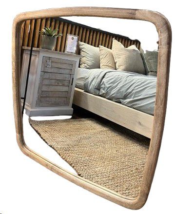MIRROR SQUARE MANGO ROUND EDGE 90X3X90