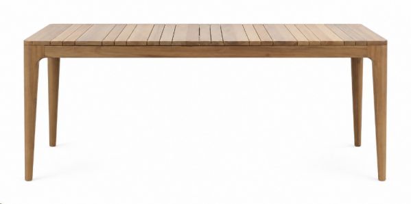 ARCH DINING TABLE TEAK SLATS 200X100X75