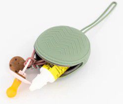 BABY PACIFIER SILICONE ZIPPER CASE SAGE GREEN