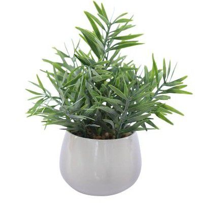 PLANT POT WHITE HERB 24X10CM