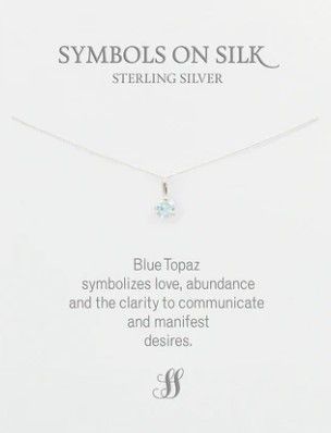 NECKLACE PRECIOUS BLUE TOPAZ CUT STONE ON CHAIN