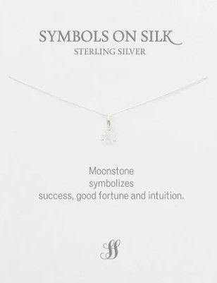 NECKLACE PRECIOUS MOONSTONE CUT STONE ON CHAIN