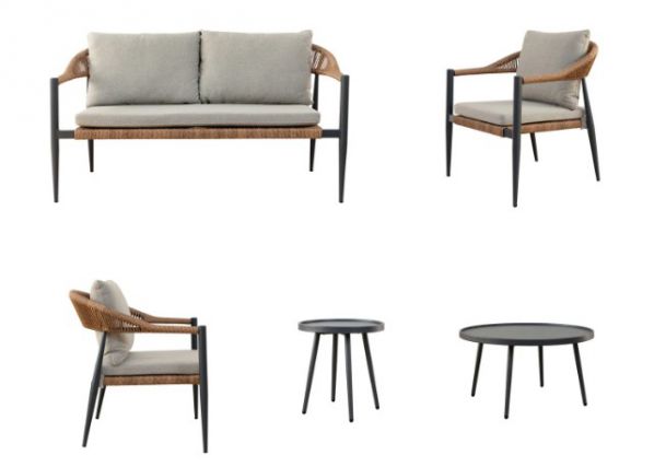 SOFA OUTDOOR ZION SET RHINO 5PC