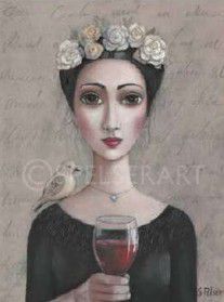 WALL ART SP FACE RED WINE & BIRD FRAMED 980X1280
