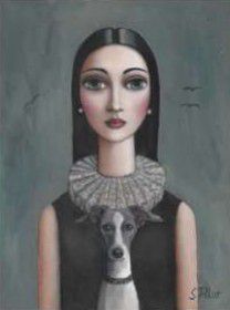 WALL ART SP FACE WITH DOG FRAMED 980X1280