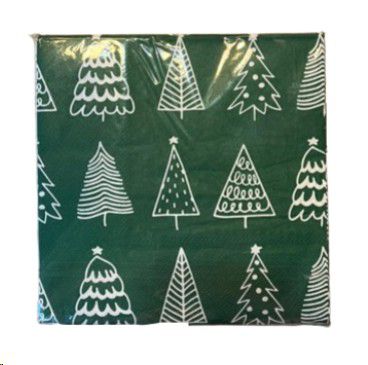 SERVIETTE GREEN TREES 20'S