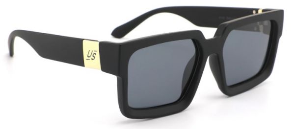 SUNGLASSES PETRO MATT BLACK FRAME & BLACK LENS