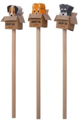 PENCIL PUPPY IN A BOX WITH ERASER EACH