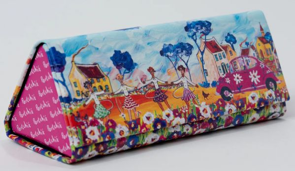 SUNGLASSES CASE PINK BEETLE