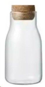 JAR GLASS CORK LID 7X15