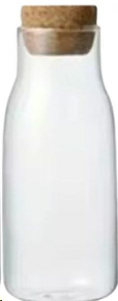 JAR GLASS CORK LID 9X20