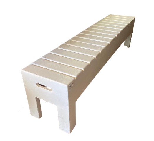 BENCH INDOOR WHITE 1685x400MM