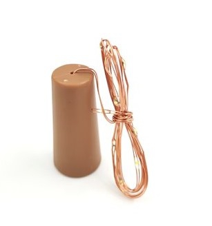 LIGHT STRING CORK COPPER ICE WHITE 1M