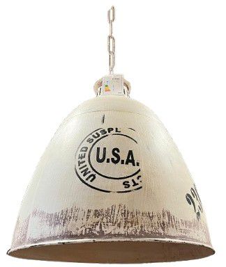 LIGHT PENDANT METAL USA WHITE 45X45X53