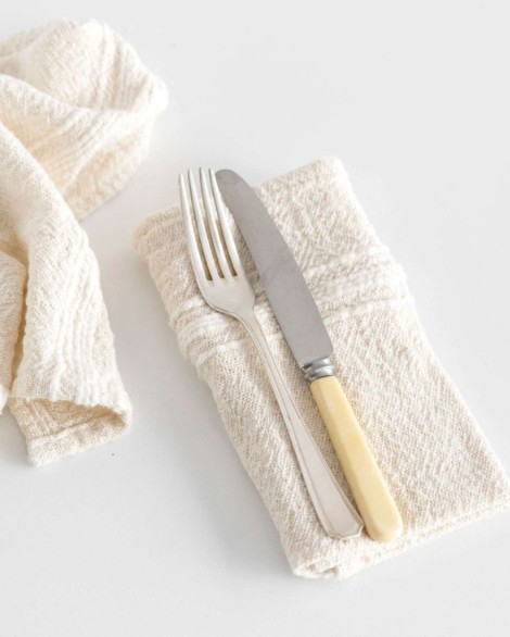 NAPKIN COUNTRY VARIEGATED STRIPES NATURAL