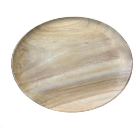 WOODEN PLATE FLAT ROUND 25DIA