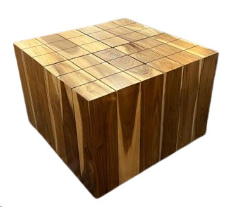 TABLE COFFEE TEAK BEVIN BLOCK 60X60X40