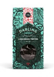 SWEETS TOFFEE LIQUORICE 150G