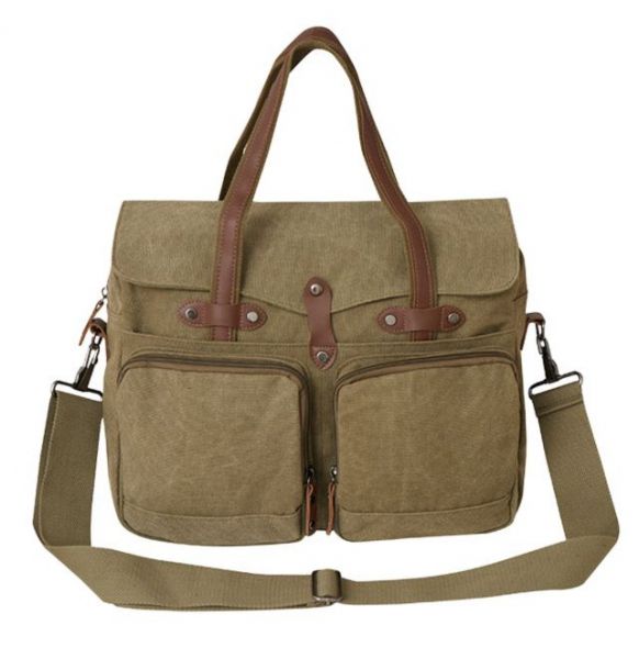 BAG CANVAS LAPTOP GREEN