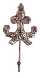 HOOK FLEUR DE LIS GREY