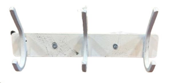HOOK WALL MOUNTED 3 HOOKS ANTIQUE WHITE