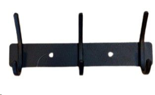 HOOK WALL MOUNTED 3 HOOKS BLACK