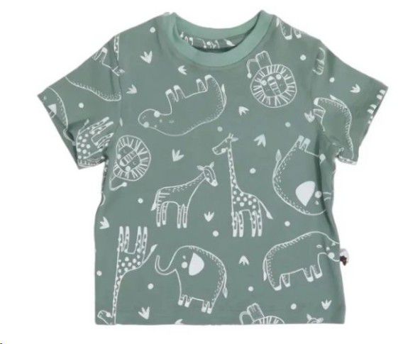 BABY TEE SHIRT SAVANNAH LINES SAGE GREEN 12-18M