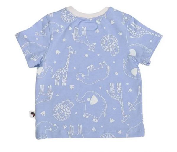 BABY TEE SHIRT SAVANNAH LINES SKY BLUE 12-18M