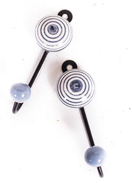 HOOK SINGLE SPIRAL GREY & WHITE