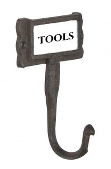 HOOK CAST IRON WITH LABEL HOLDER
