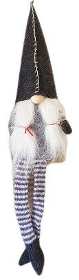 XMAS WOMAN FELT GREY/GREY 32/50CM
