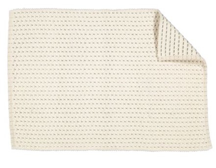 MAT FANCY TWILL NAT/CHARCOAL 75X120