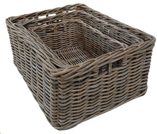 BASKET PAGO GREY MEDIUM 48X39X23