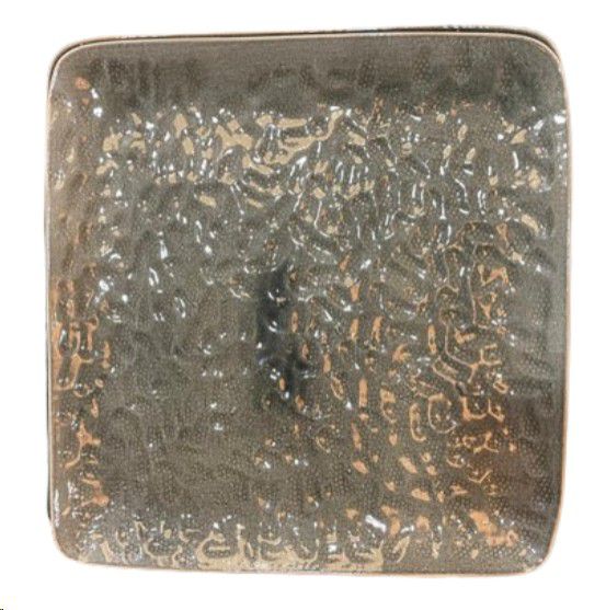 CERAMIC GINGHAM RECTANGULAR GREEN & OATS SPEC