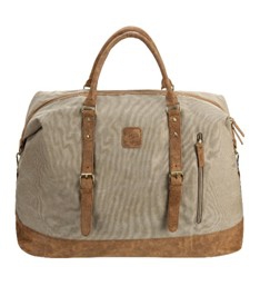 BAG CANVAS TRAVEL TAUPE
