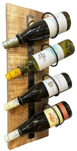 WOODEN WINE RACK 4 BOTTLES