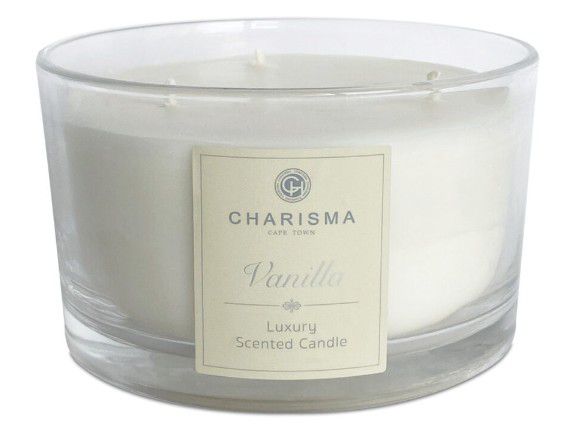 CANDLE C 3 WICK VANILLA WHITE