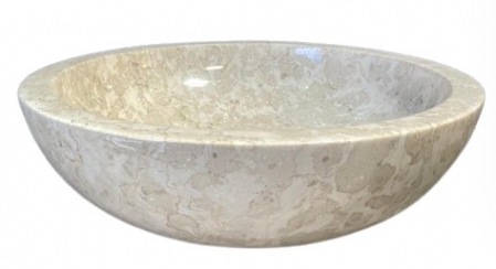 BASIN MARBLE WHITE RD POLISH 35DIAx15CM H