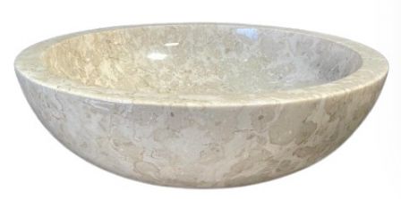 BASIN MARBLE WHITE RD MATT 35DIAx15CM H